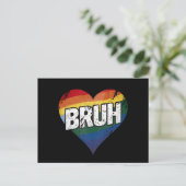 Bruh Meme Grappig Gezegde Bro Groet Gay LGBT Pride Briefkaart (Staand voorkant)