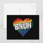 Bruh Meme Grappig Gezegde Bro Groet Gay LGBT Pride Briefkaart (Voorkant / Achterkant)