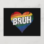 Bruh Meme Grappig Gezegde Bro Groet Gay LGBT Pride Briefkaart (Voorkant)