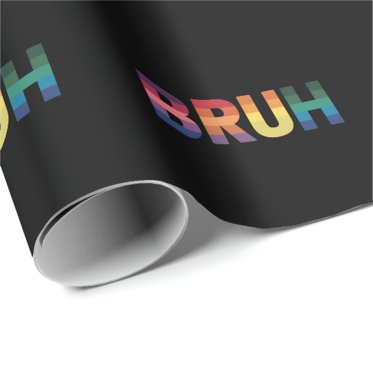 Bruh Meme Grappig Gezegde Bro Groet Gay LGBT Pride Cadeaupapier (Rol Hoek)