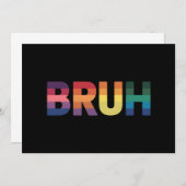 Bruh Meme Grappig Gezegde Bro Groet Gay LGBT Pride Kaart (Voorkant / Achterkant)