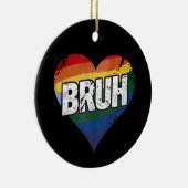 Bruh Meme Grappig Gezegde Bro Groet Gay LGBT Pride Keramisch Ornament (Rechts)