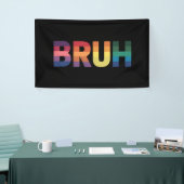 Bruh Meme Grappig Gezegde Bro Groet Gay LGBT Pride Spandoek (Beurs)