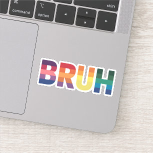 Bruh Meme Grappig Gezegde Bro Groet Gay LGBT Pride Sticker