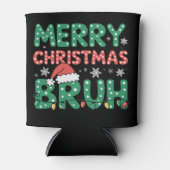 Bruh Meme Grappig Gezegde Bro Groet Kerstmis Blikjeskoeler (Voorkant)