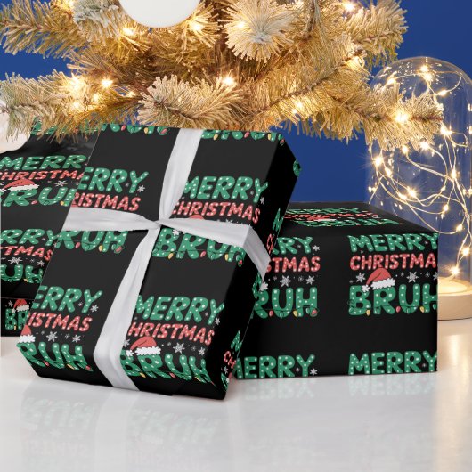 Bruh Meme Grappig Gezegde Bro Groet Kerstmis Cadeaupapier (Feestdagen)