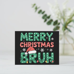 Bruh Meme Grappig Gezegde Bro Groet Kerstmis Feestdagenkaart