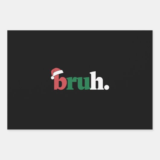 Bruh Meme Grappig Gezegde Bro Groet Kerstmis Inpakpapier Vel (Voorkant)