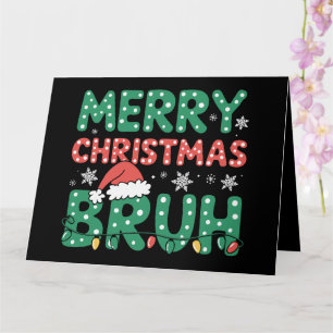 Bruh Meme Grappig Gezegde Bro Groet Kerstmis Kaart