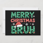 Bruh Meme Grappig Gezegde Bro Groet Kerstmis Kaart (Voorkant)