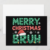 Bruh Meme Grappig Gezegde Bro Groet Kerstmis Kaart (Voorkant / Achterkant)