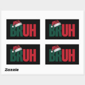 Bruh Meme Grappig Gezegde Bro Groet Kerstmis Rechthoekige Sticker (Vel)