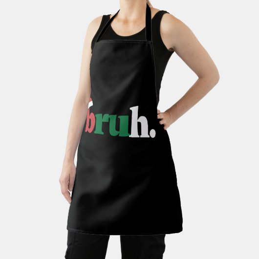 Bruh Meme Grappig Gezegde Bro Groet Kerstmis Schort (Insitu)