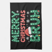 Bruh Meme Grappig Gezegde Bro Groet Kerstmis Theedoek (Verticaal)
