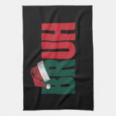 Bruh Meme Grappig Gezegde Bro Groet Kerstmis Theedoek (Verticaal)