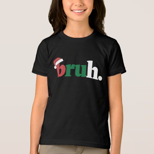 Bruh Meme Grappig Gezegde Bro Groet Kerstmis Tri-Blend Shirt (Voorkant)