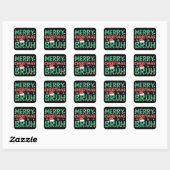 Bruh Meme Grappig Gezegde Bro Groet Kerstmis Vierkante Sticker (Vel)