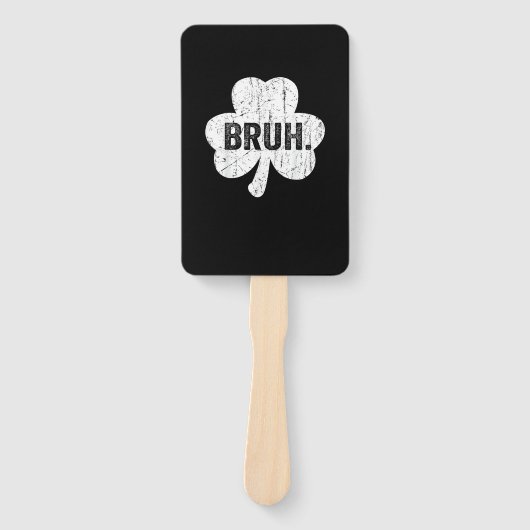 Bruh Meme Grappig Gezegde Bro Groet Tiener Jongen  Handwaaier (Voorkant)