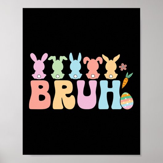 Bruh Meme Grappig Gezegde Bro Groet Tiener Jongens Poster (Voorkant)