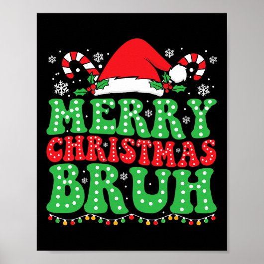 Bruh Meme Grappig Gezegde Bro Groeten Tiener Jonge Poster (Voorkant)