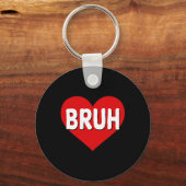 Bruh Meme Grappig Gezegde Bro Groeten Tiener Jonge Sleutelhanger (Voorkant)