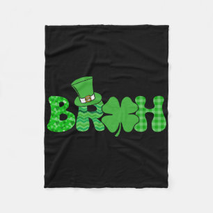 Bruh Meme Grappige St. Patrick's Dag Shamrock Iers Fleece Deken