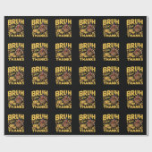 Bruh Meme Grappige Thanksgiving Turkije Dankbaar Cadeaupapier (Vlak)