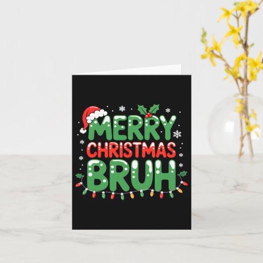 Bruh Meme Grappige Uitspraak Bro Groet Tiener Jong Kaart (Gele Bloem)