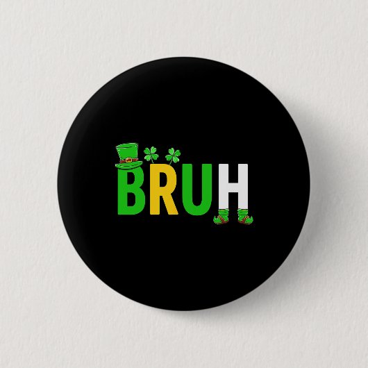 Bruh Meme Grappige Uitspraak Bro Groet Tienerjonge Ronde Button 5,7 Cm (Voorkant)
