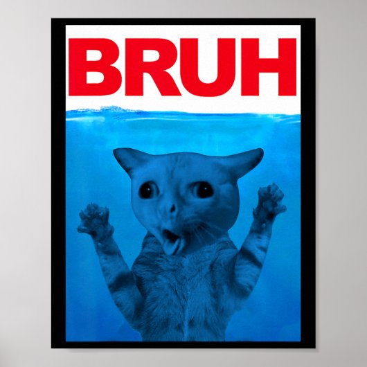 Bruh Meme Grappige Uitspraak Broer Groet Tiener Jo Poster (Voorkant)