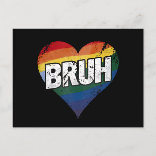 Bruh Meme Grappige Zin Bro Groet Gay LGBT Trots Briefkaart