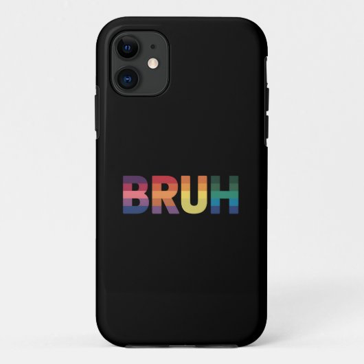 Bruh Meme Grappige Zin Bro Groet Gay LGBT Trots Case-Mate iPhone Case (Achterkant)