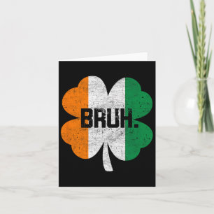 Bruh Meme Grappige Zin Bro Groet Jongens St Patric Kaart