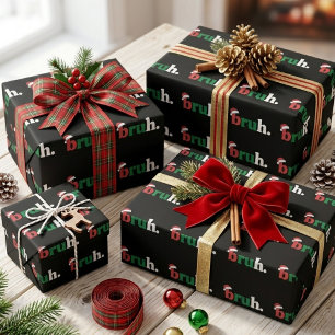 Bruh Meme Grappige Zin Bro Groet Kerstmis Cadeaupapier