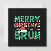 Bruh Meme Grappige Zin Bro Groet Kerstmis Feestdagenkaart (Voorkant)
