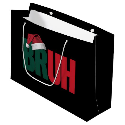 Bruh Meme Grappige Zin Bro Groet Kerstmis Groot Cadeauzakje (Voorkant Gekanteld)