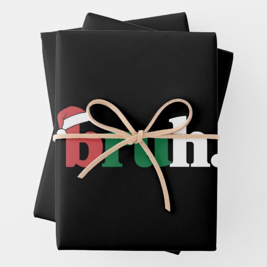 Bruh Meme Grappige Zin Bro Groet Kerstmis Inpakpapier Vel (In situ)