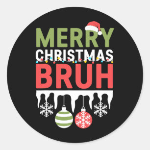 Bruh Meme Grappige Zin Bro Groet Tieners Jongens M Ronde Sticker