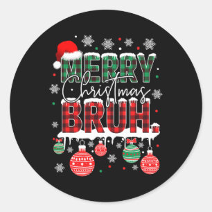 Bruh Meme Grappige Zin Bro Groet Tieners Jongens M Ronde Sticker