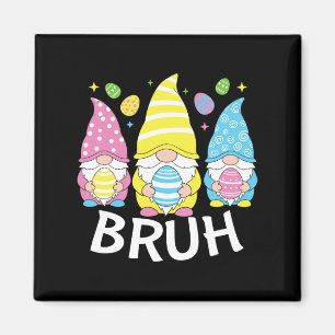 Bruh Meme Paasdag Funny Bunny Eggs Gnomies Boys Magneet