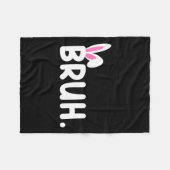 Bruh Meme Paasdag Funny Bunny Eggs Tiener Boys K Fleece Deken (Voorkant (Horizontaal))