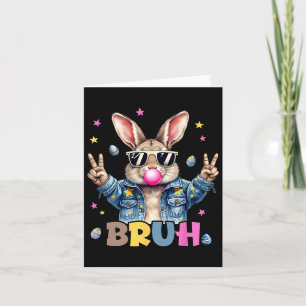 Bruh Meme Paasdag Funny Bunny Eggs Tiener Boys K Kaart