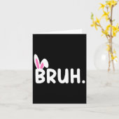 Bruh Meme Paasdag Funny Bunny Eggs Tiener Boys K Kaart (Gele Bloem)