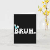 Bruh Meme Paasdag Funny Bunny Eggs Tiener Boys K Kaart (Gele Bloem)