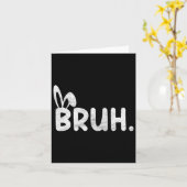 Bruh Meme Paasdag Funny Bunny Eggs Tiener Boys K Kaart (Gele Bloem)