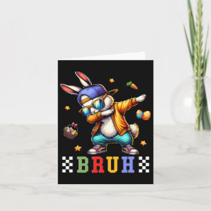 Bruh Meme Paasdag Funny Bunny Eggs Tiener Boys K Kaart