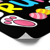 Bruh Meme Paasdag Funny Bunny Eggs Tiener Boys K Poster (Hoek)