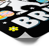 Bruh Meme Paasdag Funny Dabbing Bunny Eggs Boys Poster (Hoek)