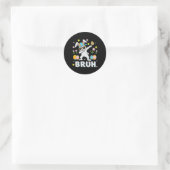 Bruh Meme Paasdag Funny Dabbing Bunny Eggs Boys Ronde Sticker (Tas)