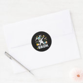 Bruh Meme Paasdag Funny Dabbing Bunny Eggs Boys Ronde Sticker (Envelop)